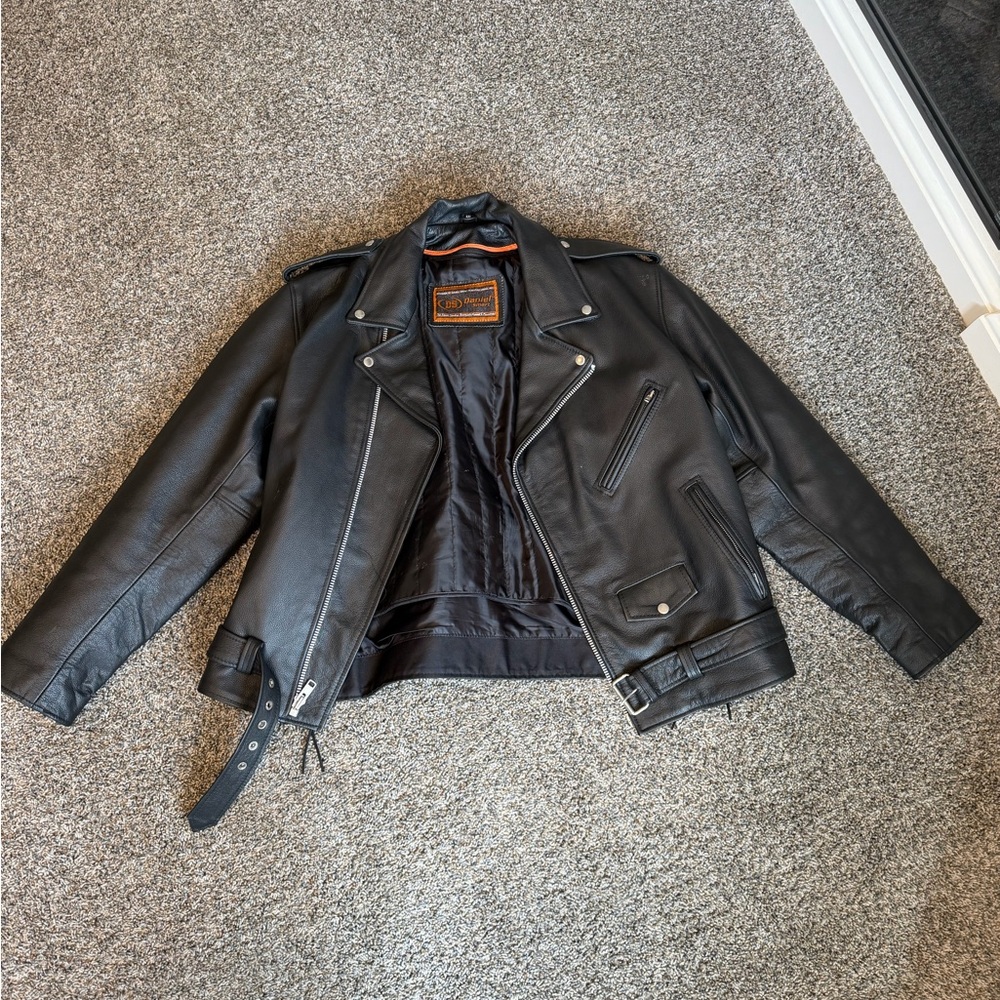 Black Leather Biker Jacket